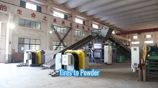 Production Line for Crushing Rubber Tires into Rubber Powder